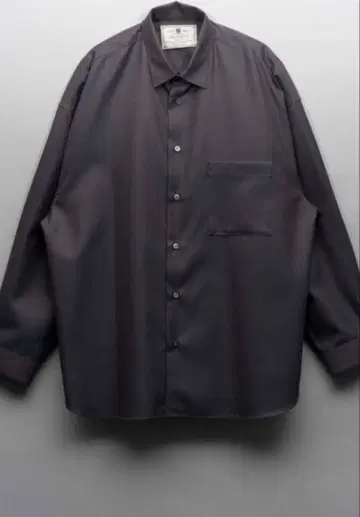 차콜 그레이 오버 레귤러 칼라 셔츠