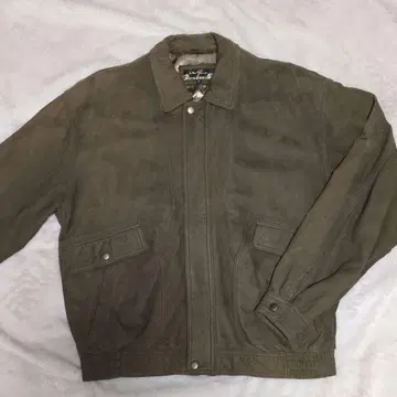 A-2 플라이트 자켓 천연 가죽 스웨이드 브라운