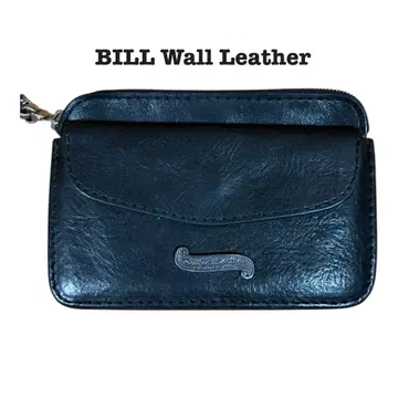 레어 Bill Wall Leather 컴팩트 가죽 지퍼 지갑