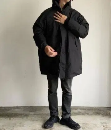 새상품급 몬스터 후드티 패딩 자켓 블랙 M 오버 사이즈 LEVEL7