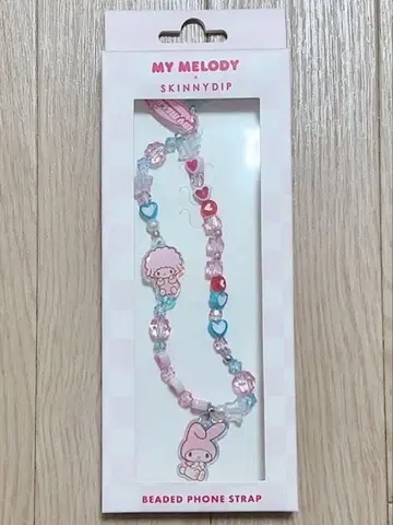 MY MELODY SKINNYDIP 비즈 폰 스트랩