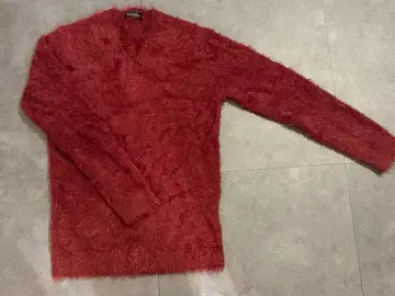 TORNADO MART 토네이도 마트 샤기 니트 레드 M