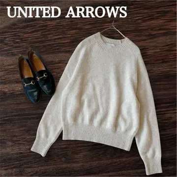 새상품급 유나이티드 애로우즈 폭스 크루넥 니트 풀오버 18700엔