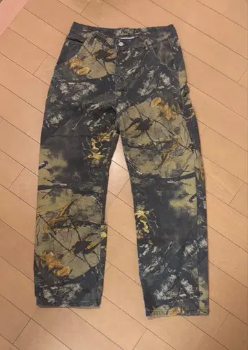 리얼트리 계열 카모플라주 패턴 워크 팬츠 카모플라쥬 y2k 구제 의류