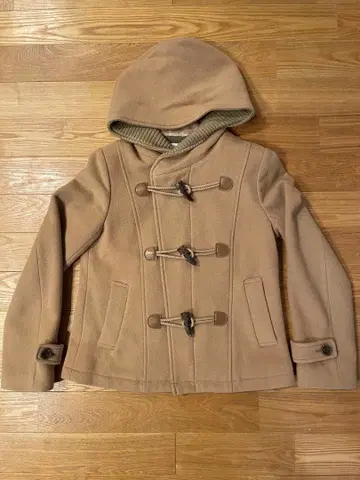 SRIC 베이지 더플 코트 후드 부착 사이즈 38