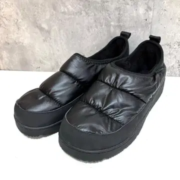 새상품급 [ CLOSSHI ] 퍼 마니쉬 슈즈 슬립온 블랙 L 복슬복슬