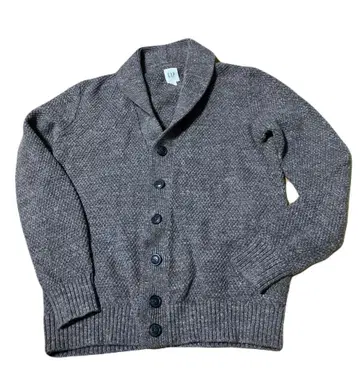 브라운 니트 가디건 셔츠 칼라