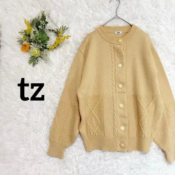 [티제트] 레트로 루즈핏 V넥 가디건 빈티지풍 여성 빈티지