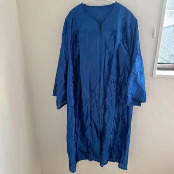 세련된 파란색 롱 원피스 지퍼 포함