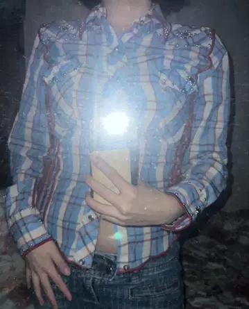 체크 스태츠 셔츠