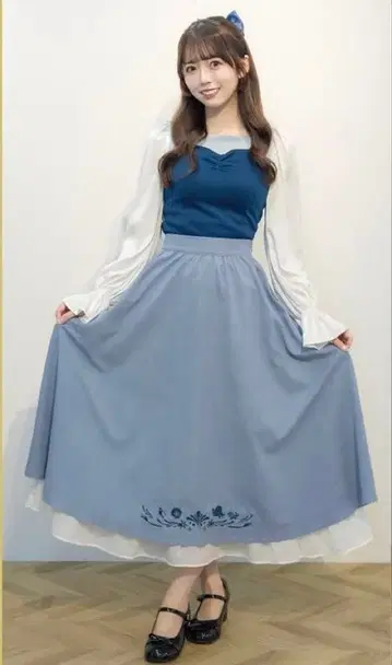 시마무라 디즈니 아리엘 상의&스커트 2세트 L