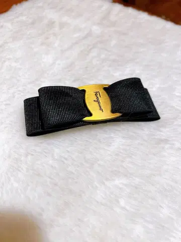 블랙 리본 헤어 액세서리