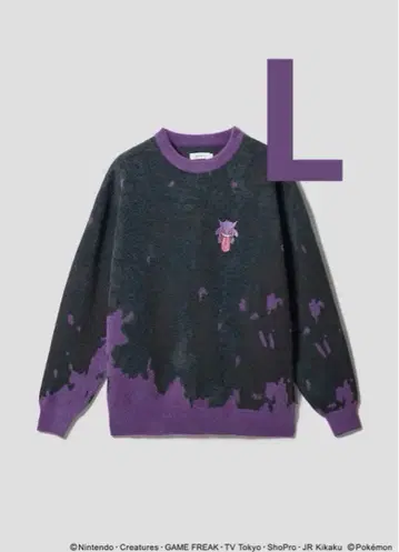 그라니프 포켓몬 No.0094 워셔블 자카드 니트 L