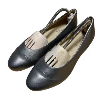 비 쓰리 경량 가죽 발레 슈즈 플랫슈즈 24.0EEE