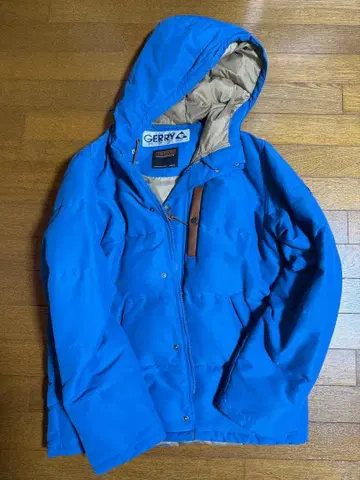 GERRY 파랑 다운 자켓 후드 부착