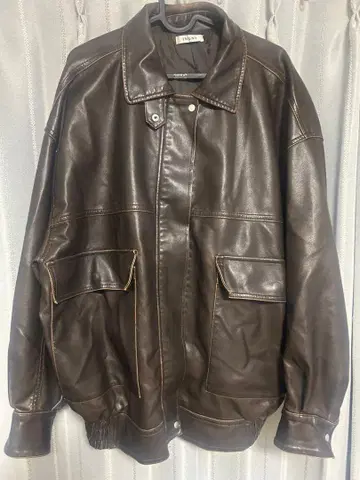 잉그 가죽 자켓 브라운 아우터