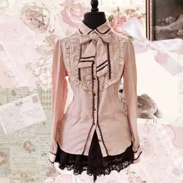 y2k axes femme 리본 프릴 클래시컬 걸리시 프렌치