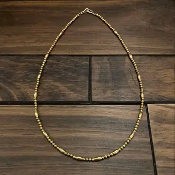 BRASS BEADS NECKLACE GOLD 50cm