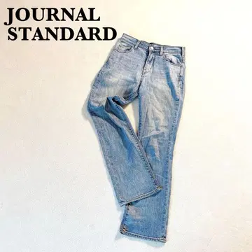 저널 스탠다드 플레어 데님 36 라이트 블루 코튼 혼방