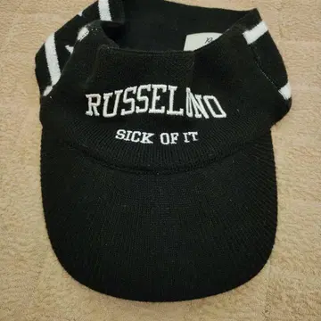 니트 모자 캡 러셀노 RUSSELNO 블랙 바이저