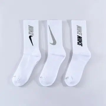 NIKE 크루 삭스 3세트 화이트