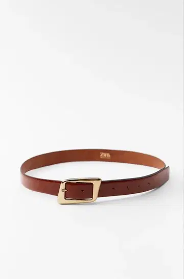 ZARA 브라운 가죽 벨트 사이즈 80
