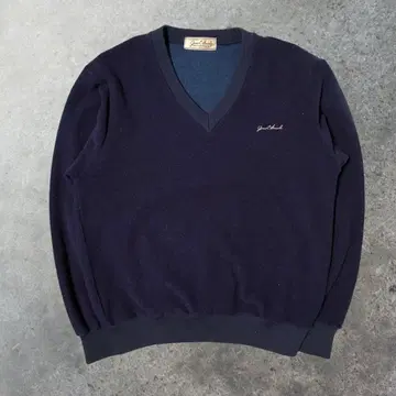 니트 V넥 네이비 스웨터 심플 겨울 의류