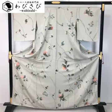 코몬 아름다운 꽃 무늬 옅은 리큐네즈색 톨 사이즈 시치이토 K-5638