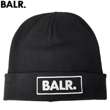 미사용 새상품 BALR. 박스 로고 비니 블랙 캐시미어 혼방 블랙