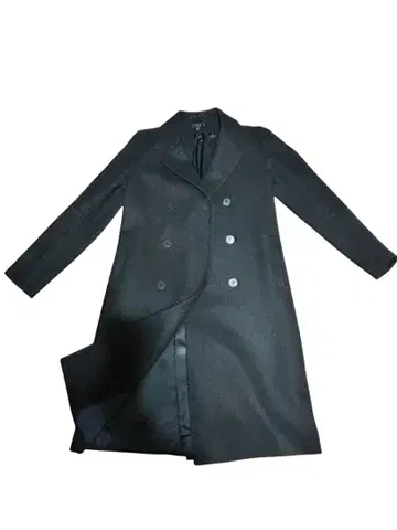 COS 블랙 더블 롱 코트 34