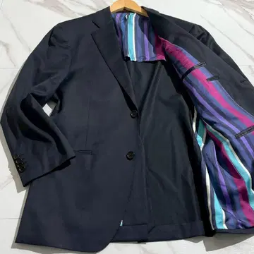 ETRO 에트로 테일러드 자켓 50 스트라이프 XL 다크 네이비 네이비