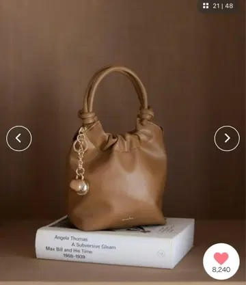 [ 미개봉 새상품 ] 디자인 핸드백 [ No.7 ] 카멜 nunela