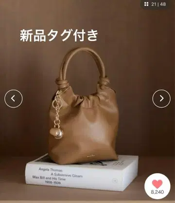 [ 미개봉 새상품 ] 디자인 핸드백 [ No.7 ] 카멜 nunela