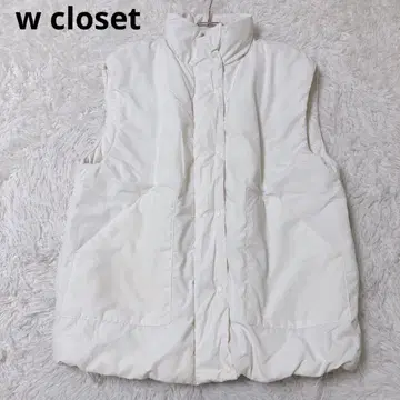 더블 클로젯 충전솜 베스트 아우터 포켓 아이보리 가을 겨울