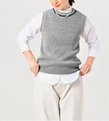 최근 모델 45R 칠드런 니트 조끼 R 자수 그레이 새상품급