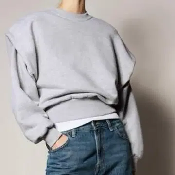 ZARA 자라 헤비웨이트 플리츠 맨투맨