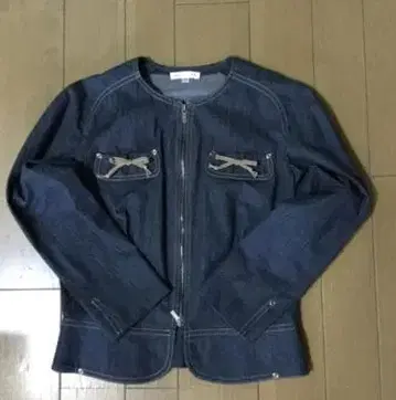 폴카 데님 자켓 38 새상품급