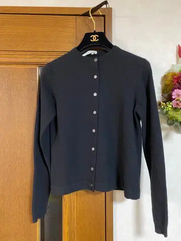 캐시미어 100% 블랙 가디건