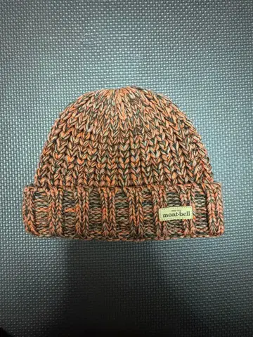 mont-bell 뜨개질 니트 모자 오렌지 브라운