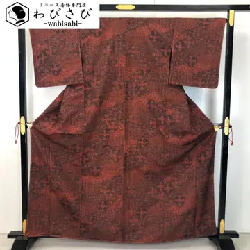 명주 기모노 꽃 거북 무늬 꽃 칠보 적동색 교육용 실 K-5640