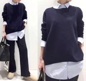 라빠르망 두지엠 클라세 크루넥 울 니트