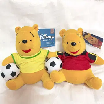 곰돌이 푸 축구 봉제 인형 2세트 헤이세이 레트로 Disney
