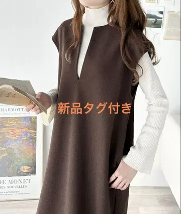 클래식 엘프 카프탄풍 사이드 슬릿 압축 니트 롱 기장 오버롤 스커트