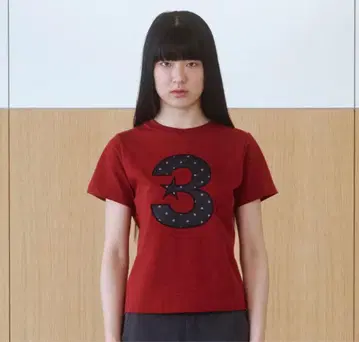 BAUF 3 logo dot slim fit t-shirt [red]