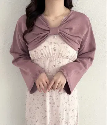 긴팔 가디건 매듭 디자인