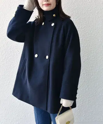 [ SHIPS ] 울 라이크 저지 멜톤 2WAY P 코트