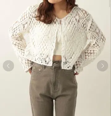 Heather 크로셰 니트 가디건