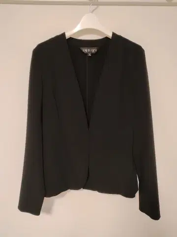 INDIVI 노카라 자켓 블랙