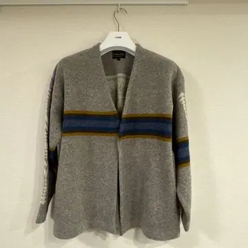 울 혼방 그레이 가디건