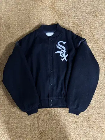 Sox 바시티 자켓 블랙 usa M 사이즈